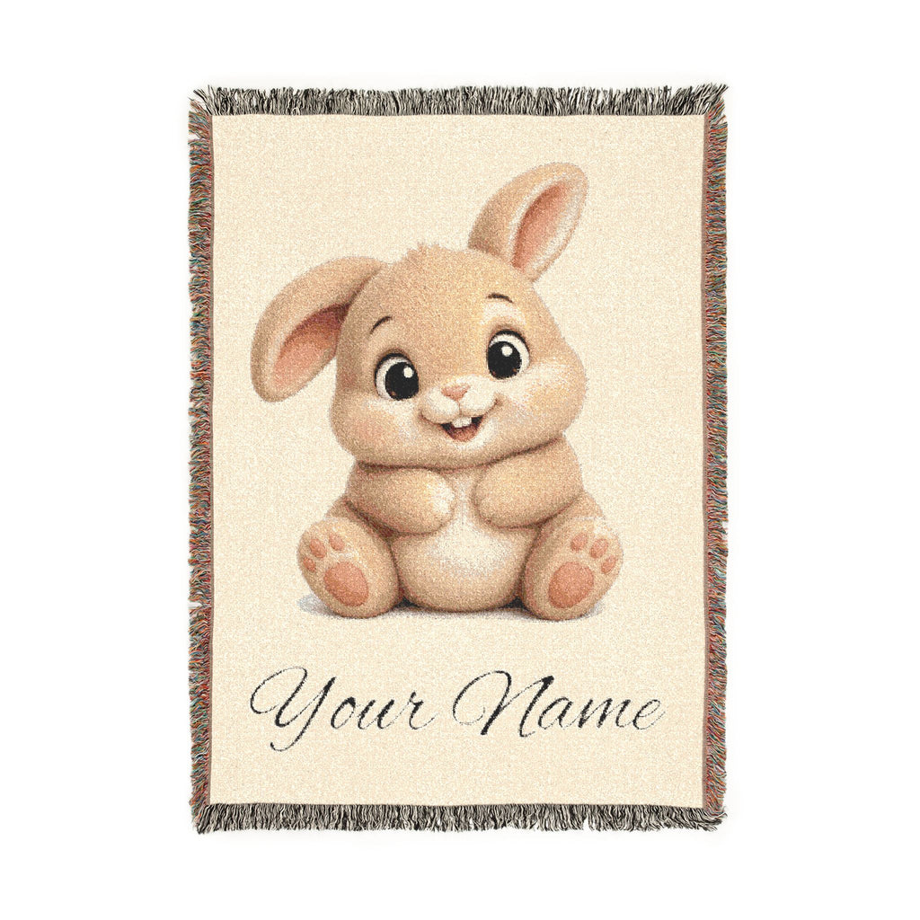Chubby Baby Bunny Woven Blanket