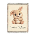 Chubby Baby Bunny Woven Blanket